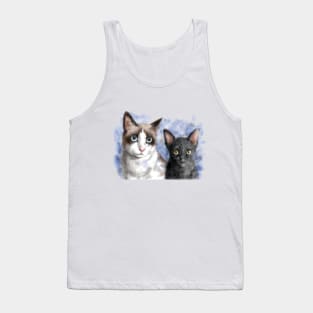 Cat pet portrait watercolor painting Tank Top